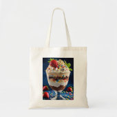 Indulgent Ice Cream Sundae Delight bedrukte zak Tote Bag (Voorkant)
