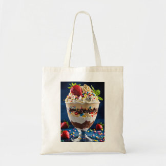 Indulgent Ice Cream Sundae Delight bedrukte zak Tote Bag