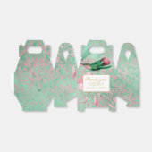 Indulgent Mint Pink Hummingbird Floral DANK U Bedankdoosjes (Uitgevouwen)
