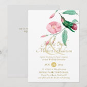 Indulgent Mint Pink Hummingbird Floral Vine Flower (Voorkant / Achterkant)