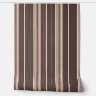 Indulgent Ophelia Warm Stripes Bruin Behang