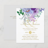 Indulgent Sapphire Blue Floral Bouquet Wedding (Voorkant / Achterkant)