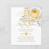 Indulgent White Gold Rose Bouquet Wedding Flowers (Voorkant / Achterkant)