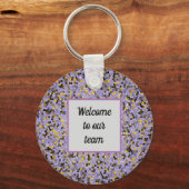 Indure Business Team Welcome Mosaic Paars Sleutelhanger (Voorkant)