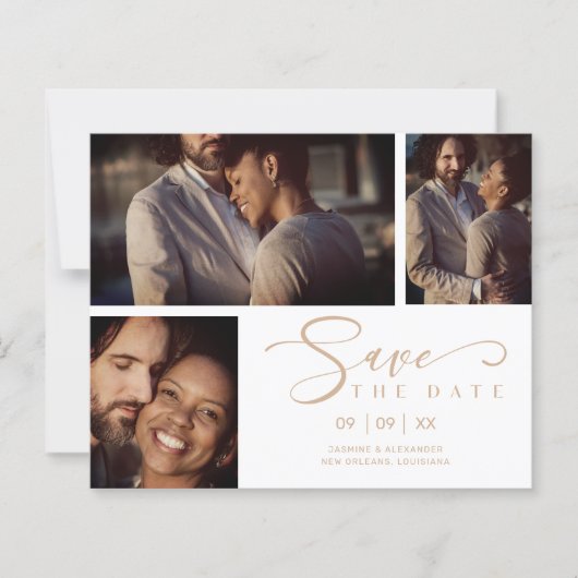 Indure witte rendy collage bruiloft 3 foto's (Voorkant)