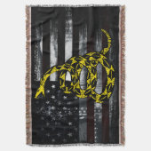 Industrial American Flag and Snake Clock Deken (Voorkant Verticaal)