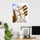Industrial Arts Jobs 1936 WPA Poster (Thuiskantoor)