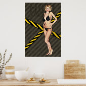 Industrial Bikini Babe Poster (Keuken)