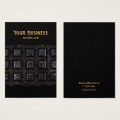 Industrial Black 2 Earring Holder Display Cards Visitekaartje (Voorkant /achterkant)