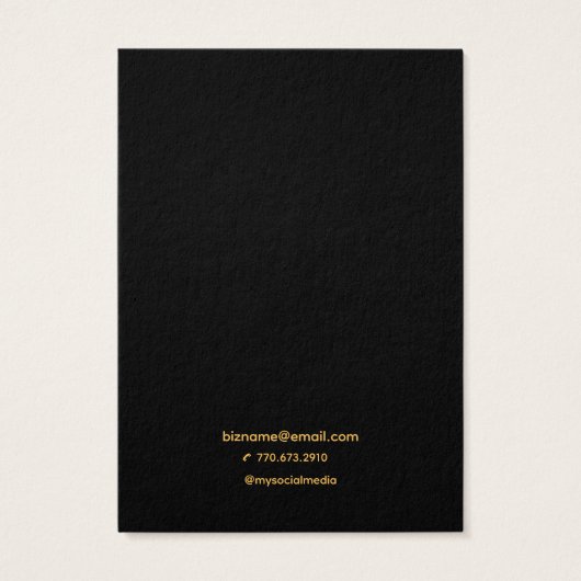 Industrial Black 2 Earring Holder Display Cards Visitekaartje (Achterkant)