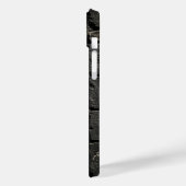 Industrial Black Brick Wall Texture iPhone Case (Achterkant / Links)