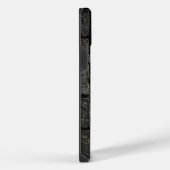 Industrial Black Brick Wall Texture iPhone Case Hoesje (Rechterkant)