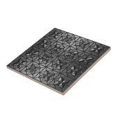 Industrial Black Steel Gothic Star #12 ID1227 Tegeltje (Zijkant)