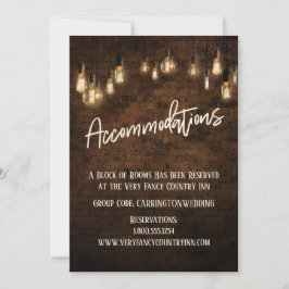 Industrial Brick Edison Lights Accommodatie Kaart