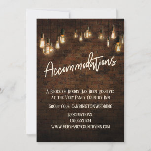 Industrial Brick Edison Lights Accommodatie Kaart