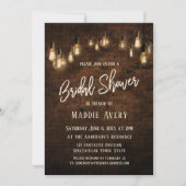 Industrial Bricks w/Edison Lights Vrijgezellenfees Kaart (Voorkant)