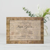 Industrial Chic Brick Couples Wedding Shower Kaart (Staand voorkant)