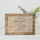 Industrial Chic Brick Swirl Couples Wedding Shower Kaart (Staand voorkant)