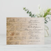 Industrial Chic Bricks Fade Rehearsal Dinner Kaart (Staand voorkant)