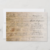 Industrial Chic Bricks Fade Wedding Kaart (Voorkant)