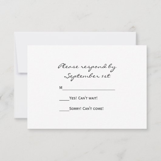 Industrial Chic Bricks Fade Wedding RSVP Kaart (Achterkant)