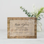 Industrial Chic Bricks Swirl Wedding Save the Date Kaart (Staand voorkant)