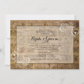 Industrial Chic Bricks Swirls Rehearsal Dinner Kaart (Voorkant)