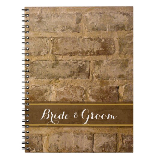 Industrial Chic Bricks Weddenschap Notitieboek (Voorkant)