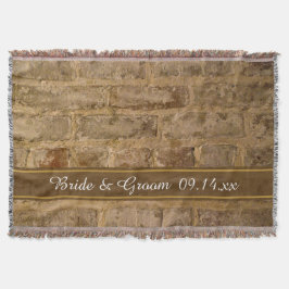 Industrial Chic Bricks Wedding Deken