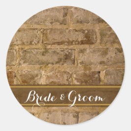 Industrial Chic Bricks Wedding Envelope Seals Vierkante Sticker