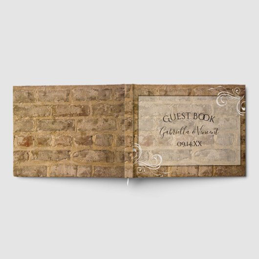 Industrial Chic Bricks Wedding Gastenboek (Volledig)
