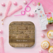 Industrial Chic Bricks Wedding Papieren Bordje (Feest)