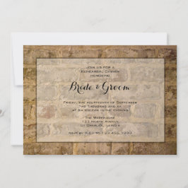 Industrial Chic Bricks Wedding Rehearsal Dinner Kaart