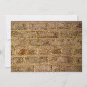 Industrial Chic Bricks Wedding Rehearsal Dinner Kaart (Achterkant)