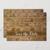 Industrial Chic Bricks Wedding Save the Date (Voorkant / Achterkant)