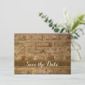 Industrial Chic Bricks Wedding Save the Date (Staand voorkant)