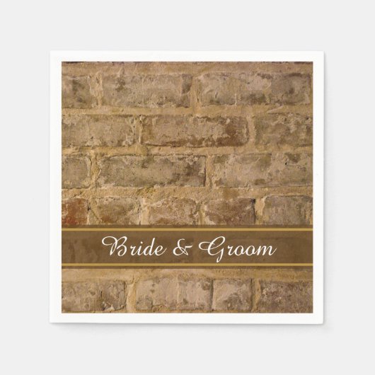 Industrial Chic Bricks Wedding Servet (Voorkant)