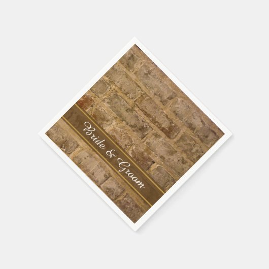 Industrial Chic Bricks Wedding Servet (Hoek)
