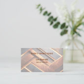 Industrial Chic Copper Facet Visitekaartje (Staand voorkant)