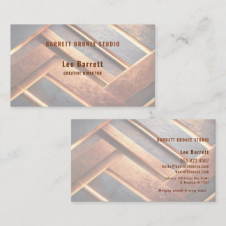 Industrial Chic Copper Facet Visitekaartje