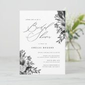 Industrial Chic Floral Calligraphy Vrijgezellenfee Kaart (Staand voorkant)