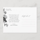 Industrial Chic Floral Foto Aankondigingskaart (Achterkant)