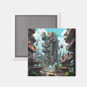 Industrial City Science Fiction Magneet (Voorkant / Achterkant)
