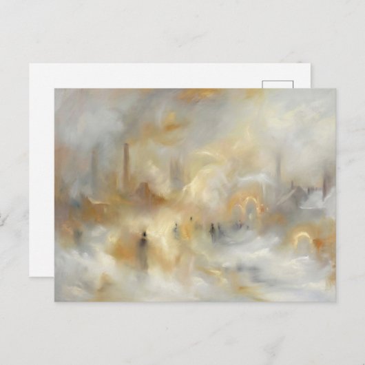 Industrial Cityscape Romantic Style Postcard Feestdagenkaart (Voorkant / Achterkant)