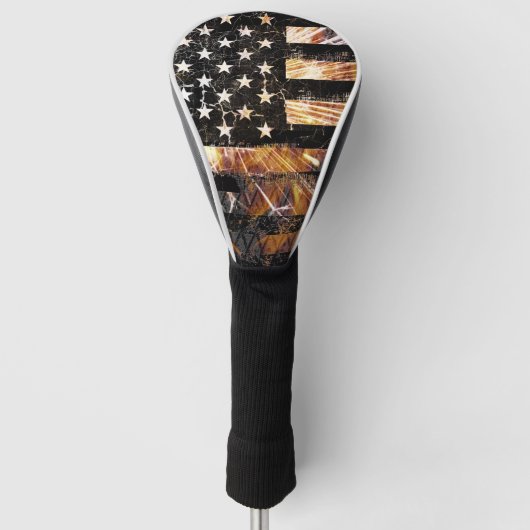 Industrial Construction Flag Sparks Golfheadcover (Voorkant)