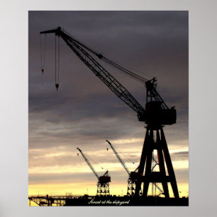 Industrial Crane Silhouette Poster