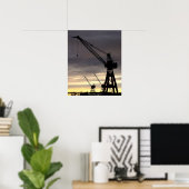 Industrial Crane Silhouette Poster (Thuiskantoor)