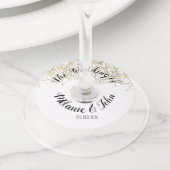 Industrial Cube Folie Wedding- Paren Naam Wijnglaslabel (Dichtbij)