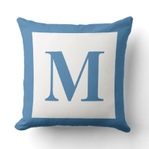 Industrial Decor Monogram Steel Blue