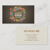 Industrial Designer - Burlap Floral Wreath Visitekaartje (Voorkant / Achterkant)